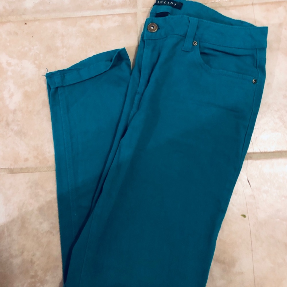 Teal jeans
